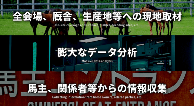 競馬プロフェッショナルのサイトの特徴