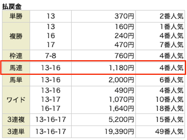 競馬サンシャイン2024年10月20日京都11R払い戻し